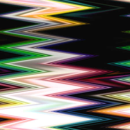 Blurred solarized ombre chevron seamless texture. Trendy soft multicolor digital lens flare gradient zig zag style. Modern trendy motion ikat fashion print.の写真素材