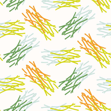 Summer tropical geometric seamless pattern. Bright retro geo shape for digital scrapbook paper and repeat kid design. Fun masculine shirt textile swatch in vector.のイラスト素材