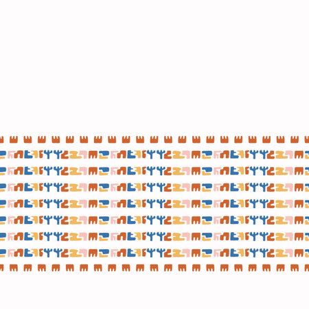 Playful matisse style cut out shape border. Seamless modern scandi collage style edging for retro...
