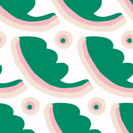 Playful fresh doodle shape seamless background. Modern trendy minimal retro style motif pattern....