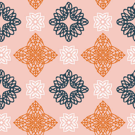 Masculine floral seamless pattern. Speckled simple flakes shape for digital scrapbook paper and repeatable men gift wrap design in vector.のイラスト素材