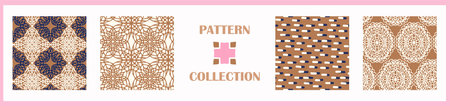 Masculine geometric seamless pattern collection. Simple shape for digital scrapbook paper and...