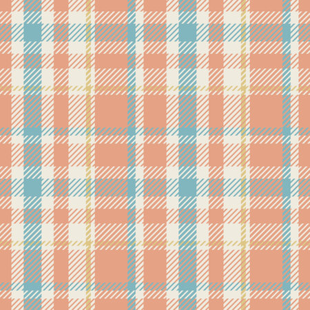 Gender neutral seamless plaid vector pattern. Gingham baby color checker background. Woven tweed all...