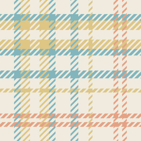 Gender neutral seamless plaid vector pattern. Gingham baby color checker background. Woven tweed all over print.のイラスト素材