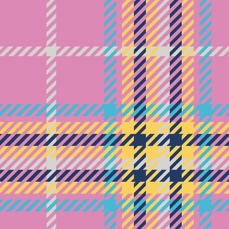 Spring fresh seamless plaid vector pattern. Gingham bright color checker background. Woven tweed all...