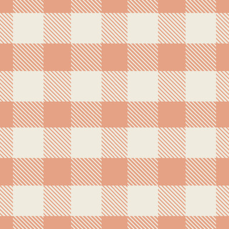 Gender neutral seamless plaid vector pattern. Gingham baby color checker background. Woven tweed all...