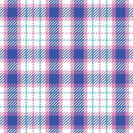 Spring fresh seamless plaid vector pattern. Gingham bright color checker background. Woven tweed all over print.のイラスト素材