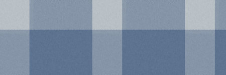 French farmhouse blue plaid check seamless border pattern. Rustic tonal country kitchen gingham...