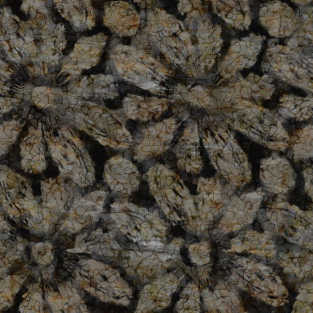 Rustic mottled charcoal grey french linen woven texture background. Worn neutral old vintage cloth printed fabric textile. Distressed all over print . Irregular uneven stained rough grunge effect.の写真素材