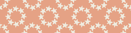 Gender neutral sleepy star and moon seamless vector background. Simple whimsical romantic 2 tone...
