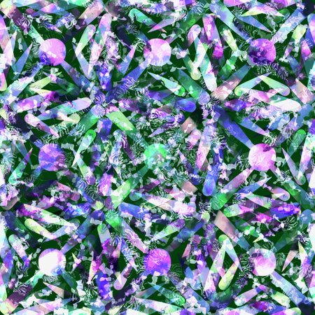 Seamless lilac wash ombre texture pattern. Mottled vintage home decor with 80s blue washy effect.の写真素材