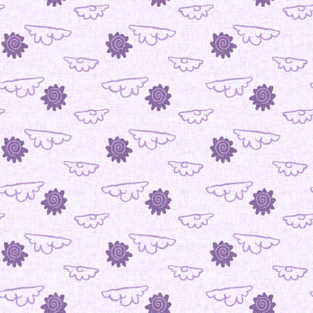Gender neutral sunshine sun seamless raster background. Simple whimsical romantic 2 tone pattern. Kids nursery wallpaper or scandi all over print.の写真素材