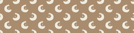 Gender neutral sleepy star and moon seamless vector background. Simple whimsical romantic 2 tone...