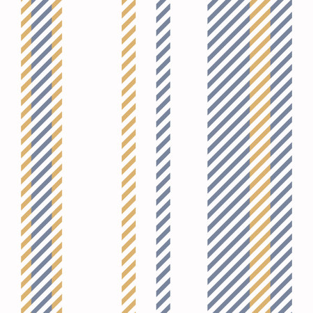 Seamless French country kitchen stitch stripe fabric pattern print. Yellow white vertical striped...