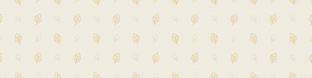 Gender neutral foliage seamless vector border. Simple whimsical 2 tone leaf ribbon. Kids nursery wallpaper or scandi bordur.のイラスト素材