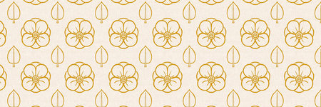 Gender neutral floral flower seamless raster border. Simple whimsical 2 tone pattern. Kids nursery...