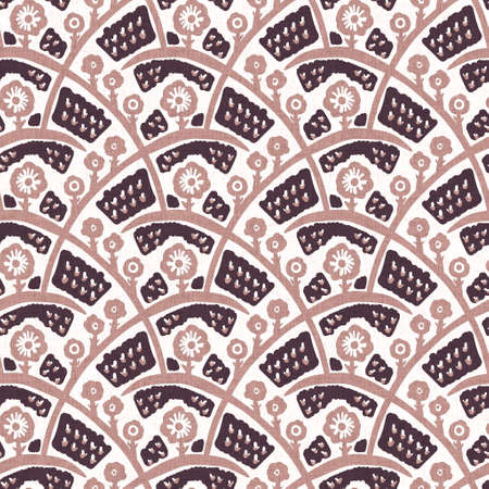 Gender neutral dark pink flower seamless raster background. Simple whimsical 2 tone pattern. Kids floral nursery wallpaper or scandi all over print.の写真素材