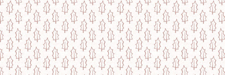 Gender neutral foliage leaf seamless raster border. Simple whimsical 2 tone pattern. Kids nursery...