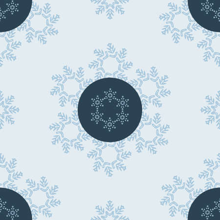 Christmas frozen snowflake seamless vector pattern. Masculine winter snow graphic design for wrapping paper, Xmas, frosty wallpaper. Holiday hand drawn December star.のイラスト素材