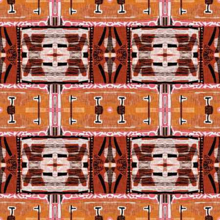 Brown safari animal print patchwork stripe seamless pattern. Natural quilt clash style in brown...