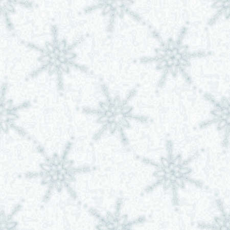 Soft ice blue snow flake pattern background. Simple minimal frosty blur effect seamless backdrop. Festive cold holiday season wall paper tile.の写真素材
