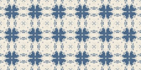 French blue quilted printed fabric border pattern for shabby chic home decor trim. Rustic farm house...
