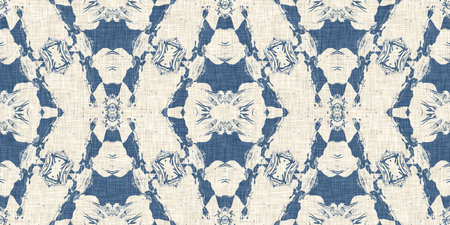French blue quilted printed fabric border pattern for shabby chic home decor trim. Rustic farm house...