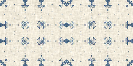 French blue quilted printed fabric border pattern for shabby chic home decor trim. Rustic farm house...