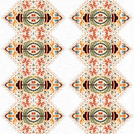 Boho botanical cottage core seamless pattern. Trendy decorative folklore allover background. Small...