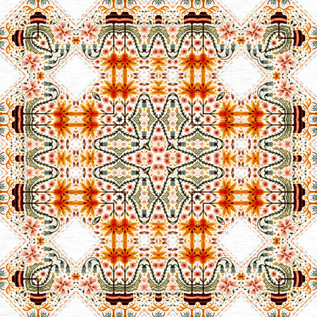 Boho botanical cottage core seamless pattern. Trendy decorative folklore allover background. Small...
