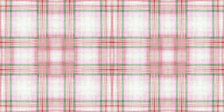 Christmas tartan background border. Traditional plaid for seasonal holiday texture effect. Seamless winter red and green melange washi tape.の写真素材