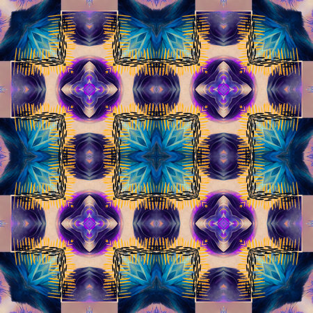 Brilliant peacock eye geometric wallpaper pattern. Elegant blur shimmer of colourful metallic bird...