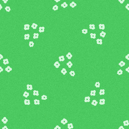 Modern floral summer abstract shape fresh green color seamless pattern with cloth fabric linen effect. Vibrant fresh childish botanical design for hand drawn textile motif template.の写真素材