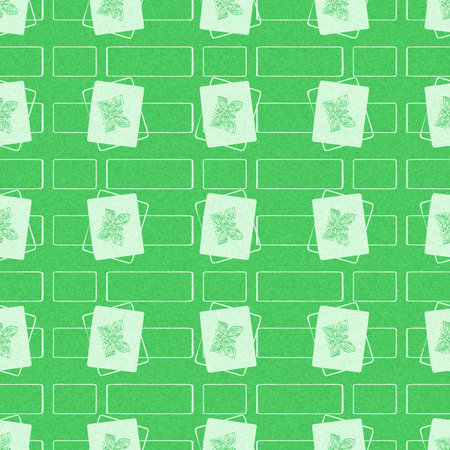 Modern pretty butterfly summer abstract shape fresh green color seamless pattern with cloth fabric linen effect. Vibrant fresh childish insect design for hand drawn textile motif template.の写真素材