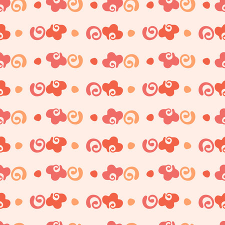 Peach fuzz botanical texture vector background with color of the year two tone linen fabric effect. Soft fresh modern design for all over decor, wallpaper and on trend repeat tile textures.のイラスト素材