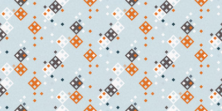 Simple glitch geometric seamless abstract banner with playful woven summer color. Bright whimsical...
