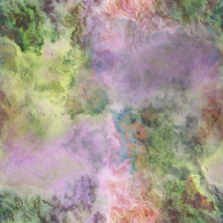 Multicolour space dyed marble seamless art texture background. Vivid mottled marl effect ombre home decor design. For tie dye and surface fashion all over backdrops.の写真素材