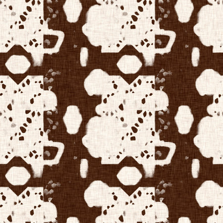 Calm scribble shape minimal shape seamless pattern. Gender neutral baby nursery natural brown linen decor background. Scandi style sketch doodle wallpaper in decorative kid fashion swatch.の写真素材