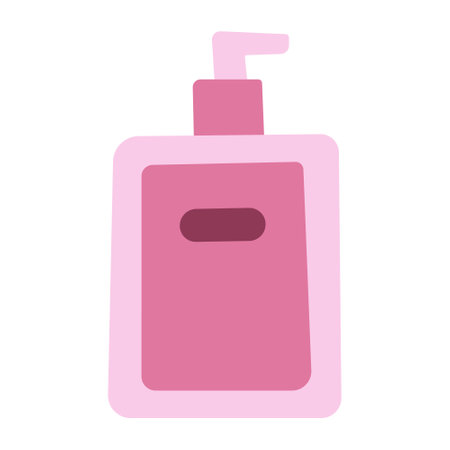 Gel or cream in a bottle with a dispenser. Cosmetic product for skin care. Vector flat illustration.のイラスト素材