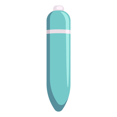 Cute vibrating bullet. Sex toy for women. Vector flat illustration.のイラスト素材