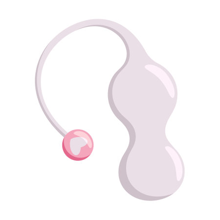 Cute vaginal balls. Sex toy for women. Vector flat illustration.のイラスト素材