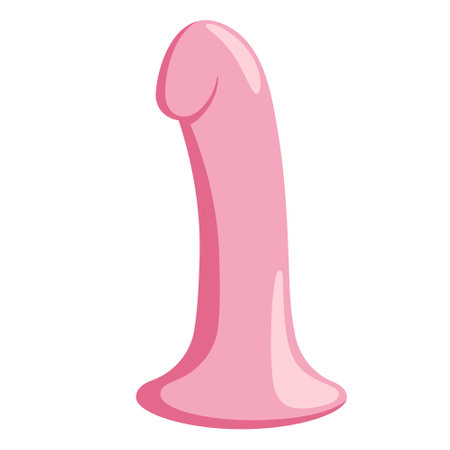 Cute dildo. Sex toy for women and men. Vector flat illustration.のイラスト素材