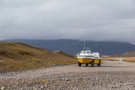 Amphibian vehicle in Icelandのeditorial素材
