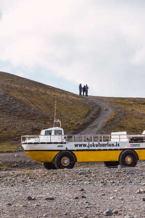 Amphibian vehicle closeupのeditorial素材