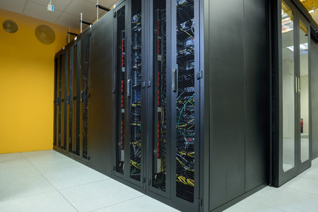 Network server room with internet computers
