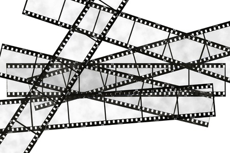 35mm film strip, isolated on whiteの写真素材