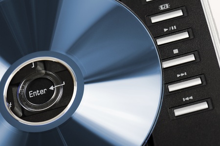 compact disk on keyboard notebookの写真素材
