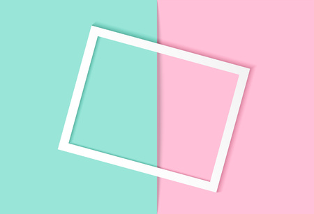 Colorful pastels paper art style abstract background design with shadows. Vectorのイラスト素材