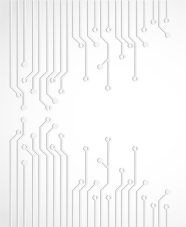 Futuristic clean technology concept, white paper circuit boardのイラスト素材