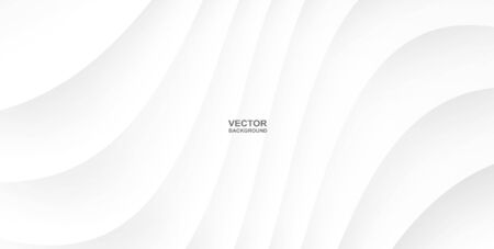 Abstract .Geometric white paper background , light and shadow. Vector.のイラスト素材